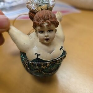Katherine's Collection Green and Gold Mermaid Ornament